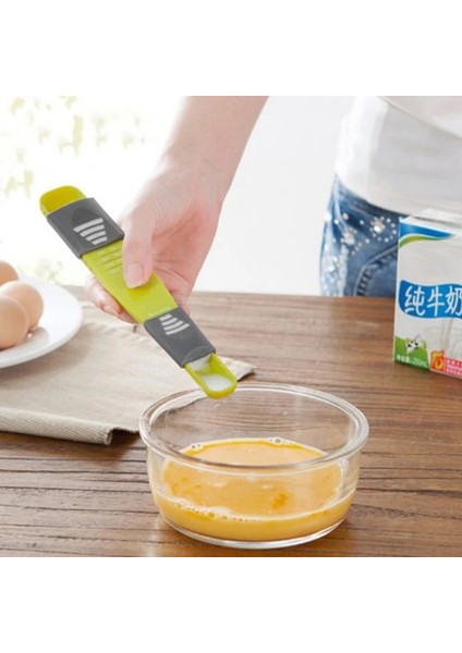 1 Adet Ayarlanabilir Tedbir Fincan Çift Kafa Sekiz Ölçekli Ölçme Kaşığı Kahve Tozu Kaşığı Pişirme Aracı Mutfak Aksesuarları (Yurt Dışından)