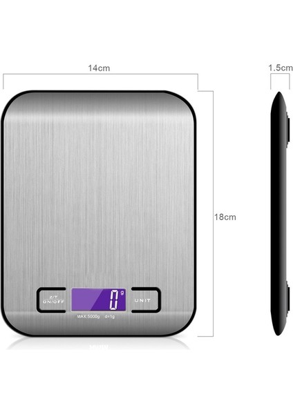Gümüş Tarzı USB kg Şarj Edilebilir Paslanmaz Çelik Mutfak Elektronik Tartı Ev Yemekleri Küçük Gram Pişirme Dijital Gıda Ölçeği LCD Hassas (Yurt Dışından)