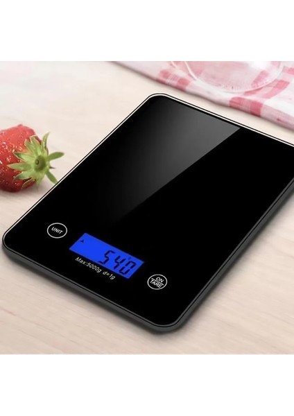 Siyah Stil 5kg Dijital Mutfak Terazisi Akıllı Elektronik Gıda Terazisi 1 Gram Denge Yüksek Hassasiyetli Mini Cam Yüzey (Yurt Dışından) fiyatları