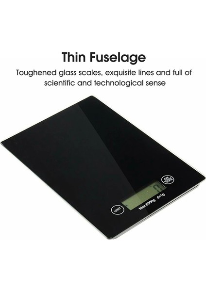 Siyah Stil 5kg Dijital Mutfak Terazisi Akıllı Elektronik Gıda Terazisi 1 Gram Denge Yüksek Hassasiyetli Mini Cam Yüzey (Yurt Dışından) modelleri
