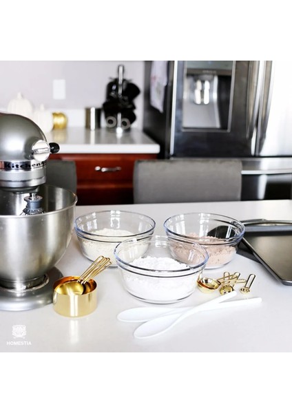 Altın Tarzı Altın Ölçü Kapları Ölçü Kaşık Seti Paslanmaz Çelik 8 Adet Kuru ve Sıvı Malzemeler Pişirme Gereçleri (Yurt Dışından) fırsatları