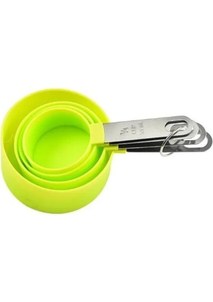 4 Adet Sarı Fincan Stili Et Mutfak Ölçü Kaşığı Ölçü Aletleri Kek Pişirme Unu Çok Boy Ölçü Kaşığı Mutfak Alet Setleri (Yurt Dışından)