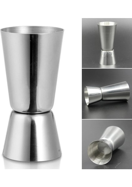 25ML 50ML Bar Paslanmaz Çelik Kokteyl Çok Amaçlı Çift Ölçme Fincan Mini Silver Shot (Yurt Dışından)