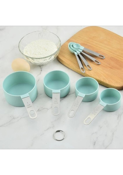 02 Kırmızı Stil 8 Adet Çok Amaçlı Ölçme Kaşıklarıcup Ölçme Aletleri Pp Pişirme Aksesuarları Paslanmaz Çelikplastik Saplı Mutfak Alet Setleri (Yurt Dışından) fırsatları