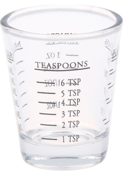 Bk Tarzı 50MLML Kalınlaşmış Mezun Cam Oz Ons Bardak Ölçme Fincan Shot Glasses Mutfak Ev Tedbir Malzemeleri Yeni (Yurt Dışından)