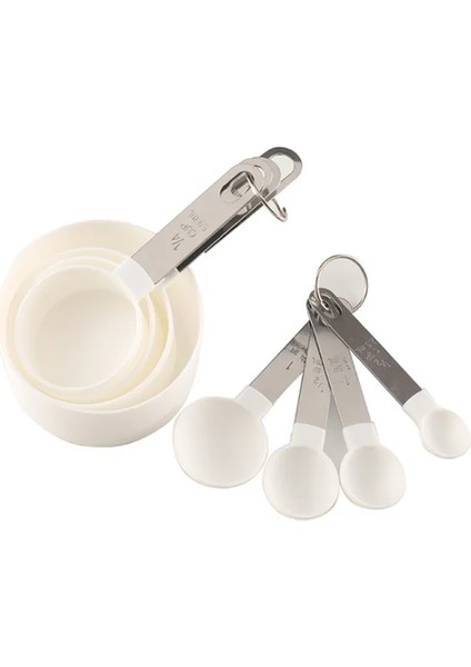 Beyazset Stili Çok Amaçlı Ölçme Fincan ve Kaşığı Çay Kaşığı Kahve Ölçme Aracı Paslanmaz Çelik Setler Pişirme Aksesuarları Mutfak Aletleri (Yurt Dışından)