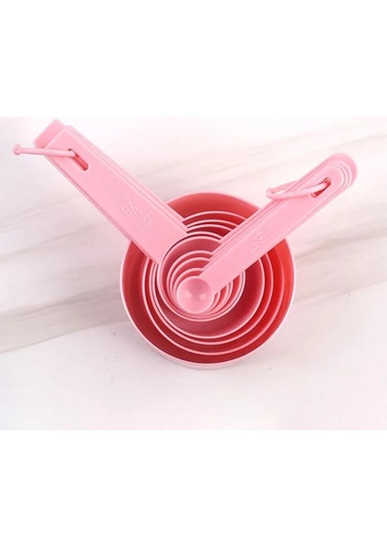 10 Adet Pembe Stil Çok Amaçlı Kaşıklarbardak Ölçüm Aletleri Pp Pişirme Aksesuarları Paslanmaz Çelikplastik Saplı Mutfak Aletleri (Yurt Dışından)