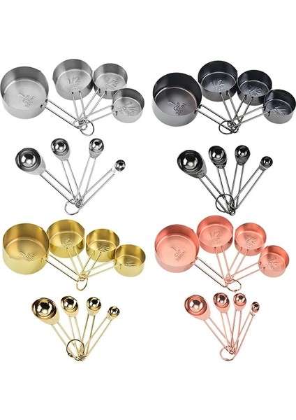 4 Adet Büyük Altın Tarzı Paslanmaz Çelik Ölçme Kaşığı Bardak Seti Pişirme Çay Kahve Kaşığı Un Sıvı Ölçme Aracı Pişirme Mutfak Aksesuarları Gadget (Yurt Dışından) fırsatları