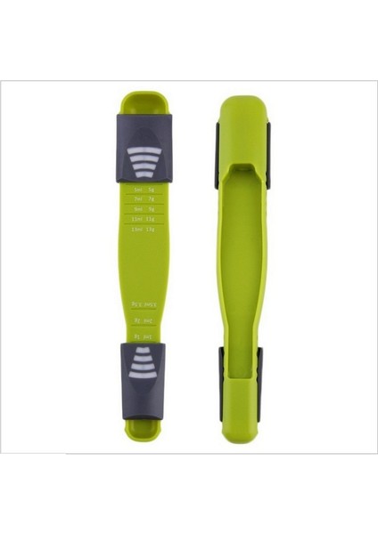 Yeşil Stil Ayarlanabilir Ölçüm Kaşığı Çift Uçlu Sekiz Tezgah Ölçekli Plastik Kaşık Ölçüm Kaşığı Pişirme Aracı Mutfak Aksesuarları (Yurt Dışından)