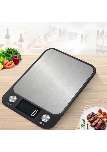 Siyah Stil 5kg 1g 5kgkg Gıda Mutfak Terazisi Çok Fonksiyonlu Dijital LCD Ekran Paslanmaz Çelik Pişirme Araçları Yüksek Hassasiyetli Terazi Elektronik (Yurt Dışından) fırsatları