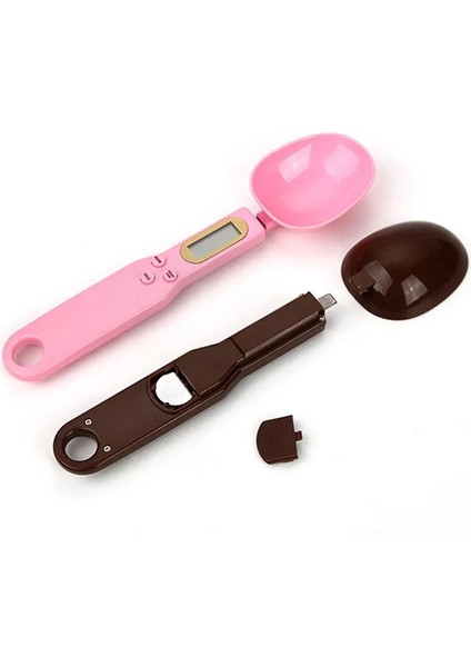 Pembe Stil 500GX0.1G Elektronik Ölçüm Kaşığı LCD Dijital Mutfak Terazisi Kahve Çay Şeker Ağırlık Kaşığı Mutfak Pişirme Aracı (Yurt Dışından) fırsatları