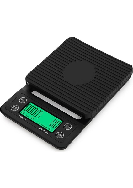 Siyah 5kg 0.1g Tarzı 3kg.1g 5kg.1g Zamanlayıcılı Damla Kahve Tartısı Taşınabilir Elektronik Dijital Mutfak Yüksek Hassasiyetli LCD Ekran Elektronik Tartı (Yurt Dışından)