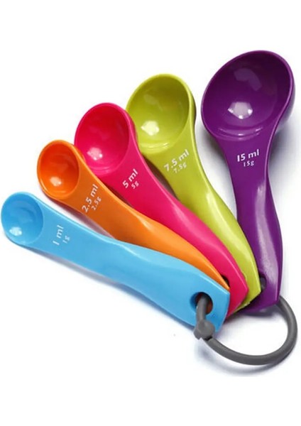 5 Adet Tuz Yağ Kaşığı Güzel Mutfak Colourworks Ölçme Kaşığı Kaşık Bardak Pişirme Gereç Seti Kiti 1ml 2.5ml 5ml 7.5ml 15ML (Yurt Dışından)