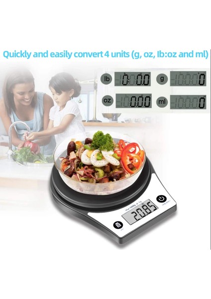 Siyah Stil 5kg Aırmsen Ev Mutfak Terazisi Elektronik Gıda Ölçeği Pişirme Ölçeği Ölçüm Aracı LCD Ekran Yüksek Hassasiyetli (Yurt Dışından) modelleri