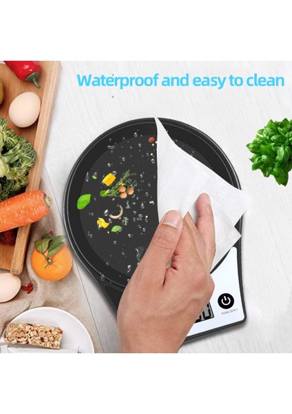 Siyah Stil 5kg Aırmsen Ev Mutfak Terazisi Elektronik Gıda Ölçeği Pişirme Ölçeği Ölçüm Aracı LCD Ekran Yüksek Hassasiyetli (Yurt Dışından) fırsatları