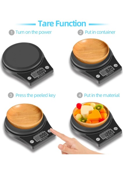Siyah Stil 5kg Aırmsen Ev Mutfak Terazisi Elektronik Gıda Ölçeği Pişirme Ölçeği Ölçüm Aracı LCD Ekran Yüksek Hassasiyetli (Yurt Dışından) indirimleri