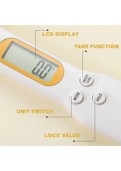 Kahverengi Tarzı 1 Parça 0.1g Hassas LCD Dijital Ekran Ölçme Kaşığı Taşınabilir Elektronik Ölçme Kaşığı Kahve Unu Çeşniler Mutfak Aracı (Yurt Dışından)