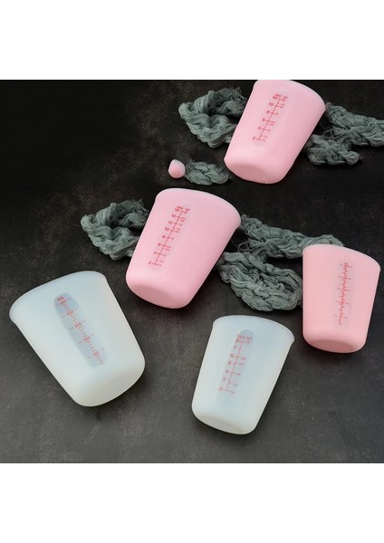 Beyaz Stil 500ML 500ML 250ML Pişirme Ölçüm Fincan Görsel Ölçek Silikon Ölçüm Fincan Silikon Ölçüm Fincan Reçine Acıbadem Kurabiyesi Pişirme Aracı (Yurt Dışından) indirimleri