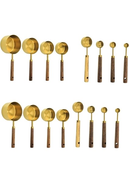 B Tarzı Paslanmaz Çelik Ölçme Kaşık Bardak Ahşap Saplı Mutfak Pişirme Araçları (Yurt Dışından) fırsatları