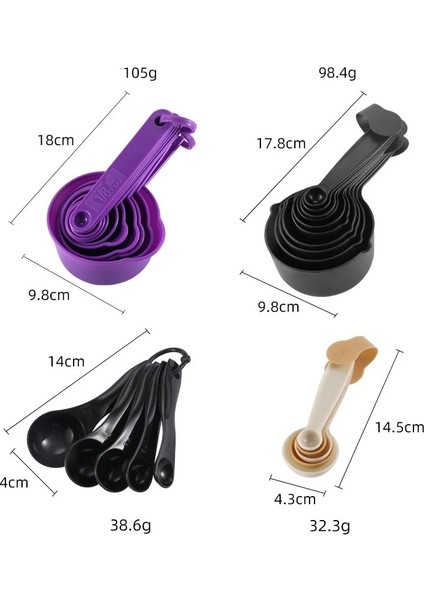 11 Adet Gri Tarzı Ölçme Kaşık Ölçme Bardak Seti Dıy Pişirme Araçları Çay Kahve Unu Baharat Ölçme Araçları Aşçı Mutfak Aksesuarları Alet (Yurt Dışından) fırsatları