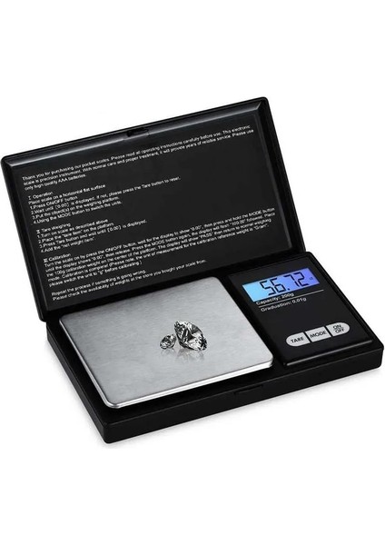 1 Adet Tarzı 500G-0.1G Mini Paslanmaz Çelik Elektronik Tartı Takı Dijital Cep Ölçeği Altın Gram Denge Tartı Taşınabilir Tartı Ev Mutfak (Yurt Dışından)