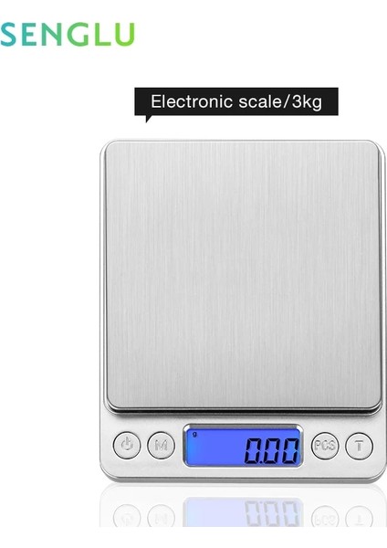 3kgx0.1g Stili 500GKG Mutfak Terazisi Paslanmaz Çelik Gıda Diyeti Için Tartı Posta Dengesi Ölçme LCD Hassas Elektronik Terazi (Yurt Dışından)