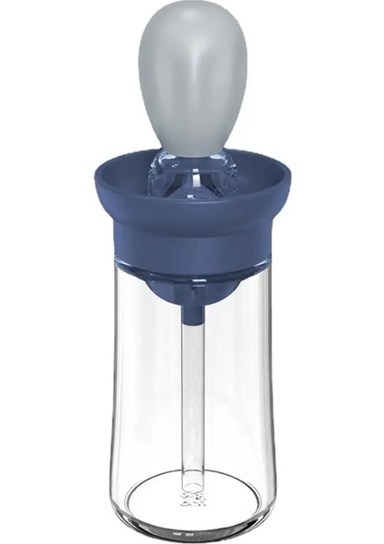 Mavi Stil 150ML Mutfak Yağ Şişesi Silikon Cam Yağ Kabı Fırçalı Barbekü Sprey Şişesi Yağ Dağıtıcı Mutfak Pişirme Barbekü Için (Yurt Dışından)