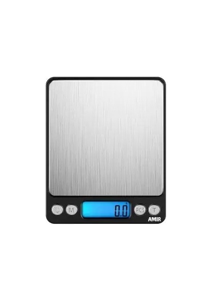 Siyah Stil Amır Dijital Mutfak Terazisi 3kg.1g Mini Cep Pişirme Gıda Terazileri Arkadan Aydınlatmalı LCD Ekranlı Paslanmaz Çelik Takı Ölçeği (Yurt Dışından)