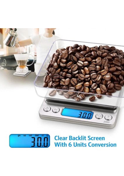 Siyah Stil Amır Dijital Mutfak Terazisi 3kg.1g Mini Cep Pişirme Gıda Terazileri Arkadan Aydınlatmalı LCD Ekranlı Paslanmaz Çelik Takı Ölçeği (Yurt Dışından) fırsatları