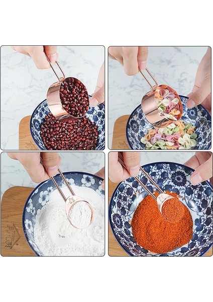 Koyu Gri Tarzı Paslanmaz Çelik Ölçme Kaşığı Seti Kiti Ölçme Fincanları Seti Mutfak Aksesuarları Pişirme Çay Kahve Kaşığı Ölçme Araçları (Yurt Dışından) indirimleri