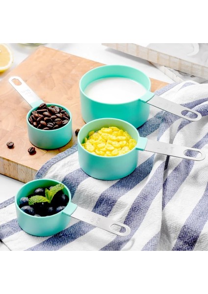 Yeşil 8'li Set Stili Diğer Ölçek Ölçme Kaşığı Mutfak Paslanmaz Çelik Ölçüm Seti Alet ve Aksesuarları Pişirme Aksesuarları Aletler Attrezzi Da Cucina (Yurt Dışından)