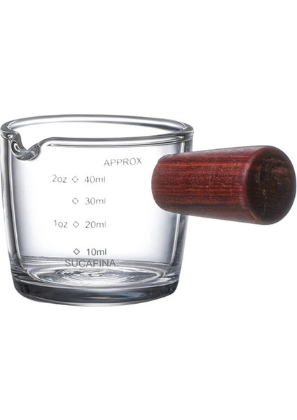 50ML Tarzı 1 Adet Espresso Shot Bardak ml Seçilecek 2 Boyut Ölçü Kabı Sürahi Isıya Dayanıklı Cam Bardak (Yurt Dışından)