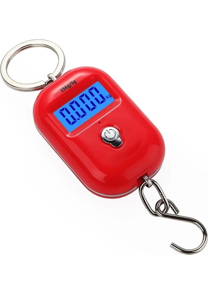 Kırmızı Stil 25KG 25KG x 5g Taşınabilir Dijital Mini Bagaj Ölçeği LCD Arka Ekran Anahtarlık Asılı Kanca Balıkçılık Seyahat Için Elektronik Terazi (Yurt Dışından)