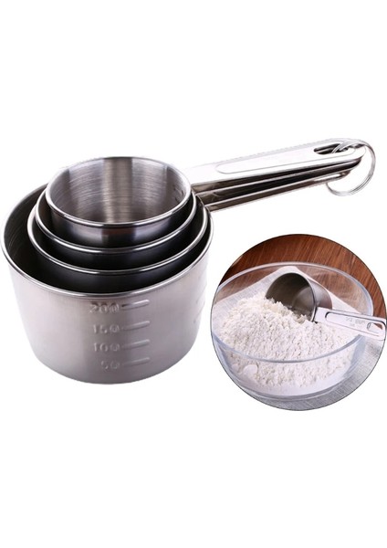 Mutfak Ölçme Fincan Pot Pota Kepçe Kaşık Saplı Kepçe Çok Boyutlu ve Paslanmaz Çelik Sayma Kabı (Yurt Dışından) fiyatları