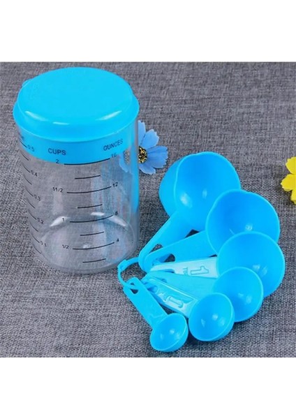 Mavi Stil 7 Parça Plastik Ölçme Fincan Seti Ölçekli Ölçekli Set Mutfak Ölçme Aleti Plastik Ölçme Fincan Ölçme Kaşığı Mutfak Aleti (Yurt Dışından) fırsatları