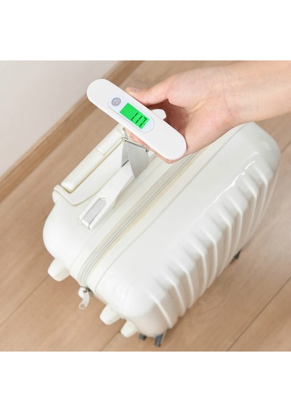 Beyaz Stil Japonya 50 kg Bagaj Ölçeği Elektronik Dijital Taşınabilir Bavul Seyahat Ölçeği Ağırlığı Bagaj Çanta Asılı Terazi Denge Ağırlığı LED (Yurt Dışından) fiyatları