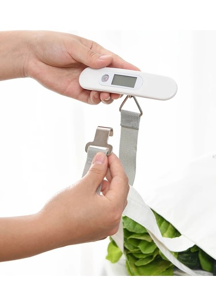 Beyaz Stil Japonya 50 kg Bagaj Ölçeği Elektronik Dijital Taşınabilir Bavul Seyahat Ölçeği Ağırlığı Bagaj Çanta Asılı Terazi Denge Ağırlığı LED (Yurt Dışından) indirimleri