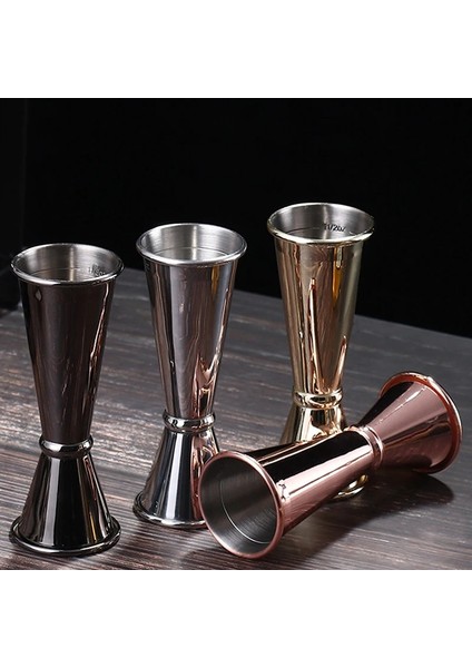 Siyah Stil Paslanmaz Çelik Kokteyl Tartı Bardak Bar Aksesuarları Mutfak Çift Kafa Ölçme Fincan Bartending Bar Jigger Için Ölçme Fincan (Yurt Dışından) indirimleri