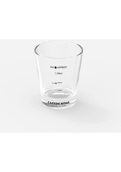 Tek Parça Tarzı 60ML Espresso Ons Fincan Pyro Cam Ölçüm Kabı, Işaretli 2 Onsml Italya'da Üretilmiştir Kalınlaştırılmış Cam Espresso Ölçüm Aletleri (Yurt Dışından)