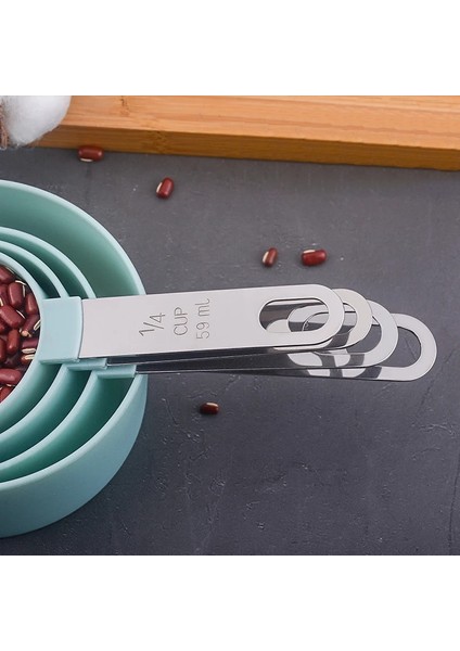 8 Adet Siyah Takım Elbise Stili 8 Adet Çok Amaçlı Kaşık Bardak Ölçme Araçları Pp Pişirme Aksesuarları Paslanmaz Çelik Plastik Saplı Mutfak Aletleri (Yurt Dışından) indirimleri