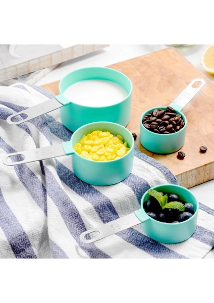 Gri-M Stili Ölçme Kaşık Seti Ölçme Fincan Seti Çay Kahve Ölçme Aletleri Sıvı Un Pişirme Pişirme Mutfak Aksesuarları (Yurt Dışından) fırsatları