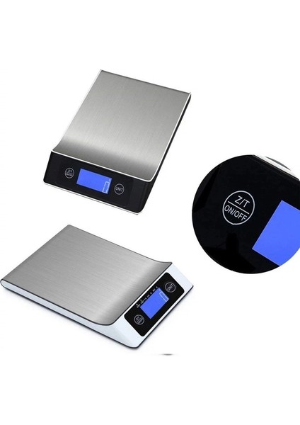 Beyaz Stil Yeni Ev Paslanmaz Çelik Mutfak Terazisi 15KG Electroale 5kg Electroale Ew Yükseltme Versiyonu (Yurt Dışından) fırsatları