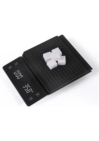 Elektronik Tartı Stili 3kg Elektronik Tartı Zamanlayıcı Akıllı Dijital Terazi Taşınabilir Mutfak Ev Gıda Yüksek Hassasiyetli Gerinim Ölçer Sensörler Sistemi 3kg (Yurt Dışından)