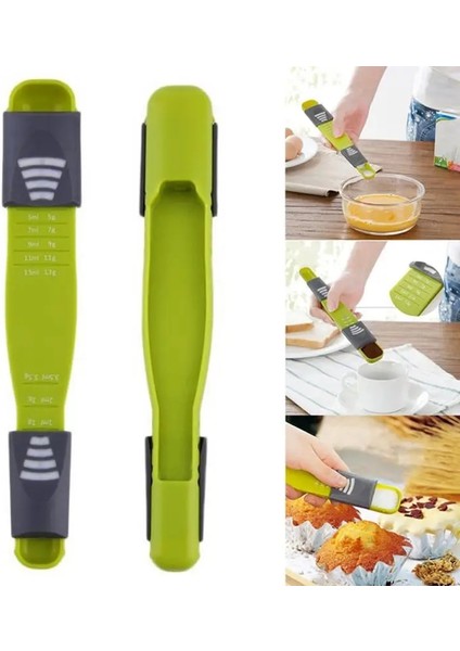 Ölçü Fincan Çift Uçlu Sekiz Tezgah Ayarlanabilir Ölçek Ölçme Kaşıkları Ölçüm Kaşığı Pişirme Aracı Mutfak Aksesuarı (Yurt Dışından)