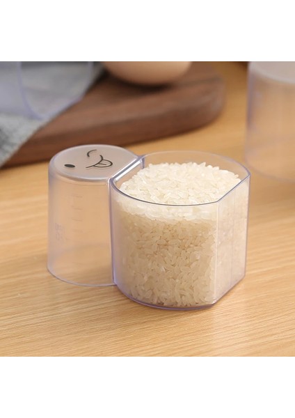 1 Adet Güzel Stil 1 Adet Pirinç Kaşığı Şeffaf Ölçekli Pirinç Fincan Çok Fonksiyonlu Tahıl Ölçme Fincan Pirinç Kaşığı Konteyner Araçları Mutfak Aksesuarları Yeni (Yurt Dışından) fırsatları