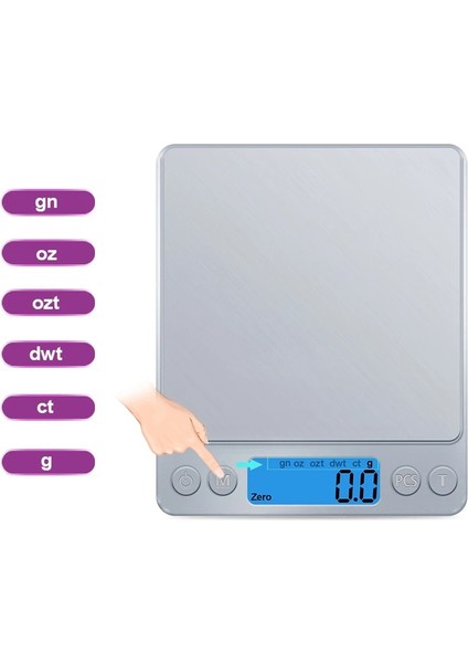 Z1S Stili 3000GX0.1G Gason Z1S Dijital Mutfak Terazisi Mini Cep Paslanmaz Çelik Hassas Takı Elektronik Denge Ağırlığı Altın Gram (3000GX0.1G) (Yurt Dışından) indirimleri