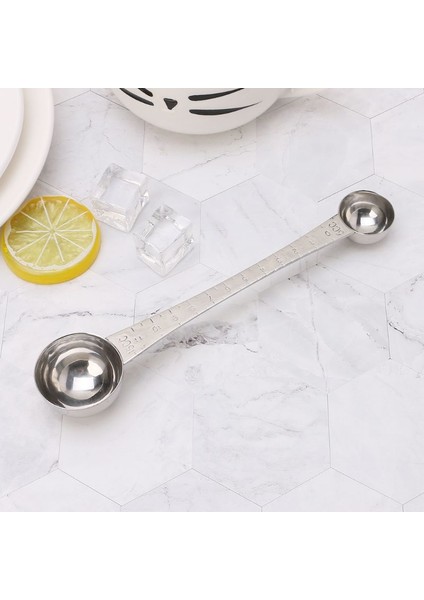 Paslanmaz Çelik Çift Uçlu Ölçme Kaşığı, Ölçekli Kahve Kaşığı Yemek Kaşığı -Hjı (Yurt Dışından) fiyatları