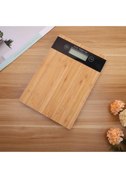 B Tarzı Mutfak Terazisi Bambu LED Ekran Ahşap Gıda Ölçeği Ev Kahve Ölçeği LED Bambu Pişirme Ölçeği Mutfak Aksesuarları (Yurt Dışından) modelleri