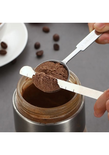 4 Adet Tarzı Paslanmaz Çelik Ölçü Kapları ve Kaşık Seti Deluxe Premium Istiflenebilir Yemek Kaşığı Ev Aletleri Mutfak Aksesuarları (Yurt Dışından)