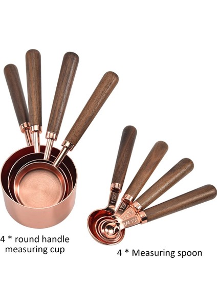 Gül Altın Tarzı Mutfak Paslanmaz Çelik Ölçme Fincan Bakır Kaplama Gül Altın Pişirme Ölçme Fincanları Kaşık Pişirme Aletleri Seti (Yurt Dışından) modelleri